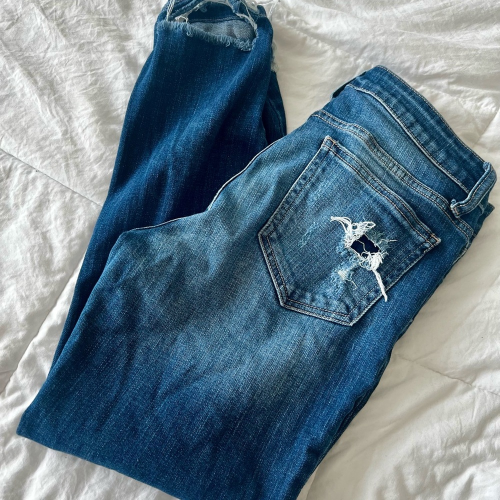 Harper Classic Blue Distressed Skinny Jeans